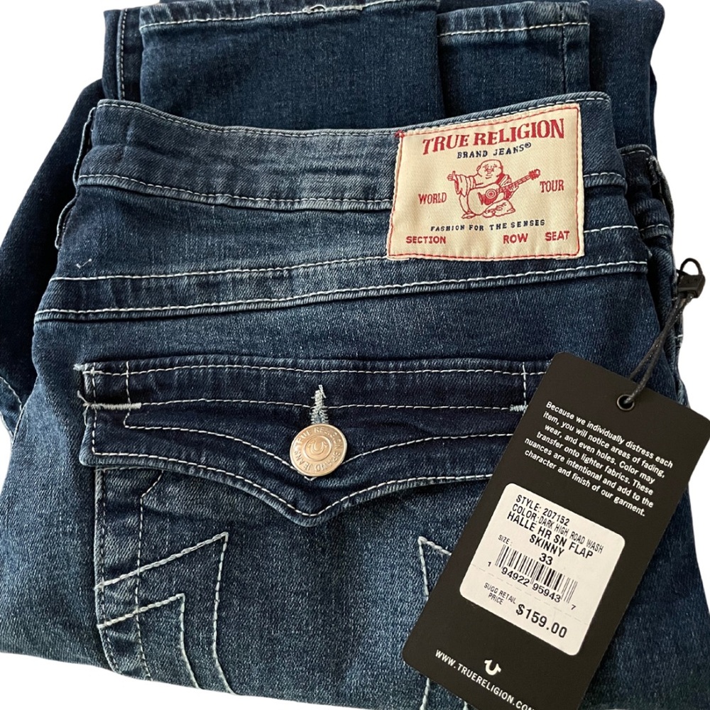 NWT True Religion Jeans High Rise Hallie Fit Super Skinny